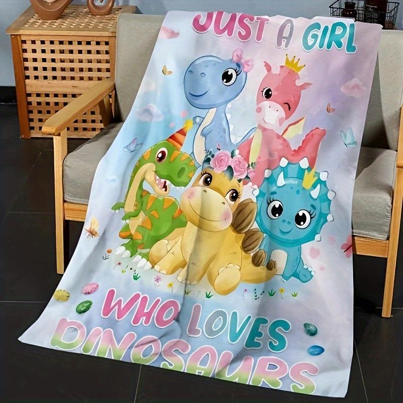 1 Stück Süße Dinosaurier-Decke Geschenk für Freunde Decke Weiche Flanell-Sofadecke TV-Decke Warm Hautfreundlich Büro Nickerchen Überwurfdecke, Sofa Be