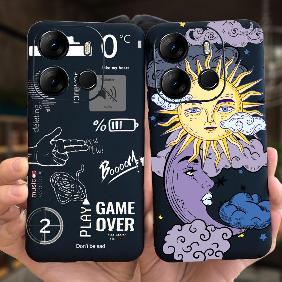 For Cover Tecno Pop 7 Pro Case Astronaut Dragon Silicone TPU Soft Back Cover Cases for Tecno Pop7 Pro BF7 Shockproof Bumper Capa