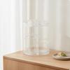 Cosmetic Storage Holder Clear Rotating Organizer MultiCompartment for Beauty