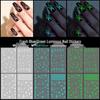 2026 Luminous Green & Blue Nail Stickers for Professional Salons - White-Enhancing Style