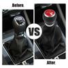 6 Speed Manual Gear Shift Knob for Subaru Impreza WRX STI Black Silver Tone