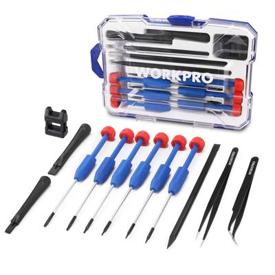 WORKPRO Hassas tornavida seti Torx tornavida Mıknatıslı saat tornavidası Döner kapak seti Kasa açacağı olan cımbız Saat pili