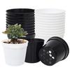 10pcs 7x7cm Mini Circular Succulent Plant Seedling Pot Indoor Tabletop Mini Flower Pot Round Plant Cultivation Plastic Pot