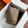 Luxury Women's Cowhide Basket Bucket Bag