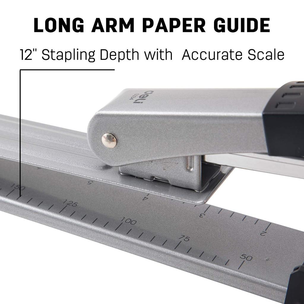 Deli Long Reach Metal Saddle Holds Up To 20 Compatible with for and Silver Stapler, Sheets, No. 3-1M, Bookbinding, Booklets, Pamphlets,