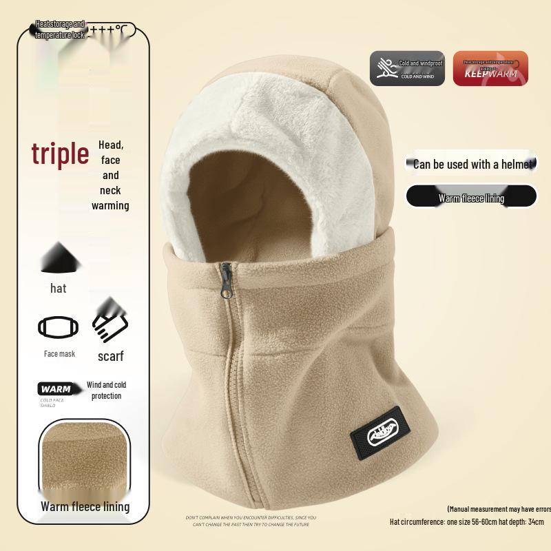 

Унисекс Зимняя Ветрозащитная Велосипедная Маска для Лица и Шарф - Теплый Плюшевый Капюшон