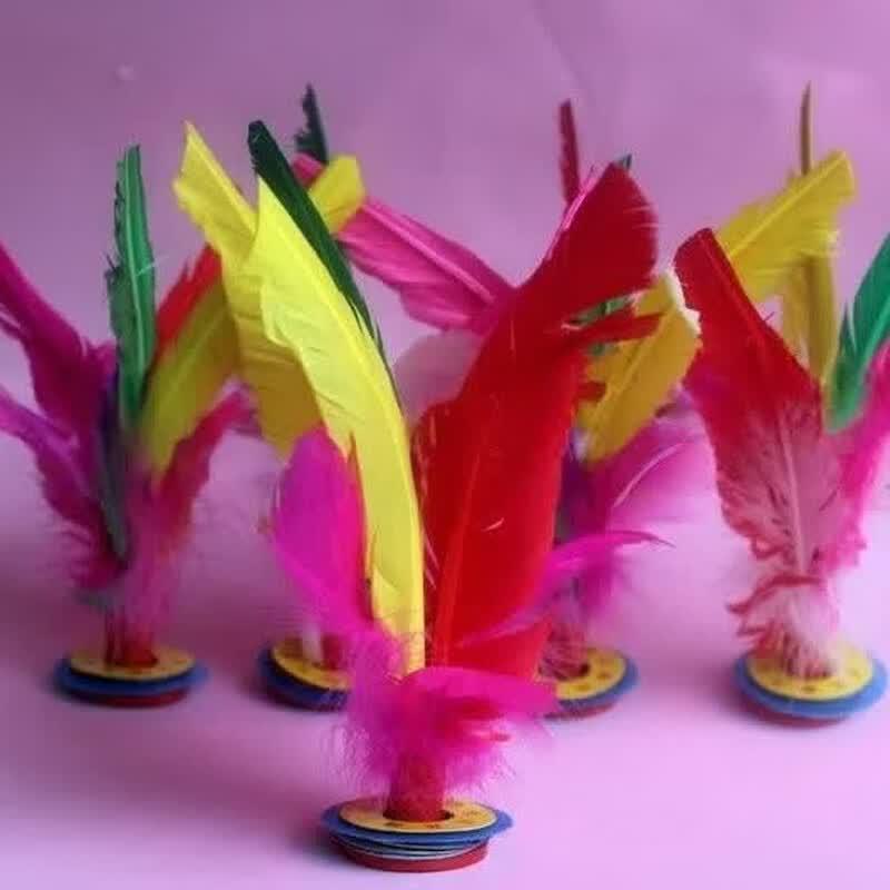 Volant en Plumes Colorées