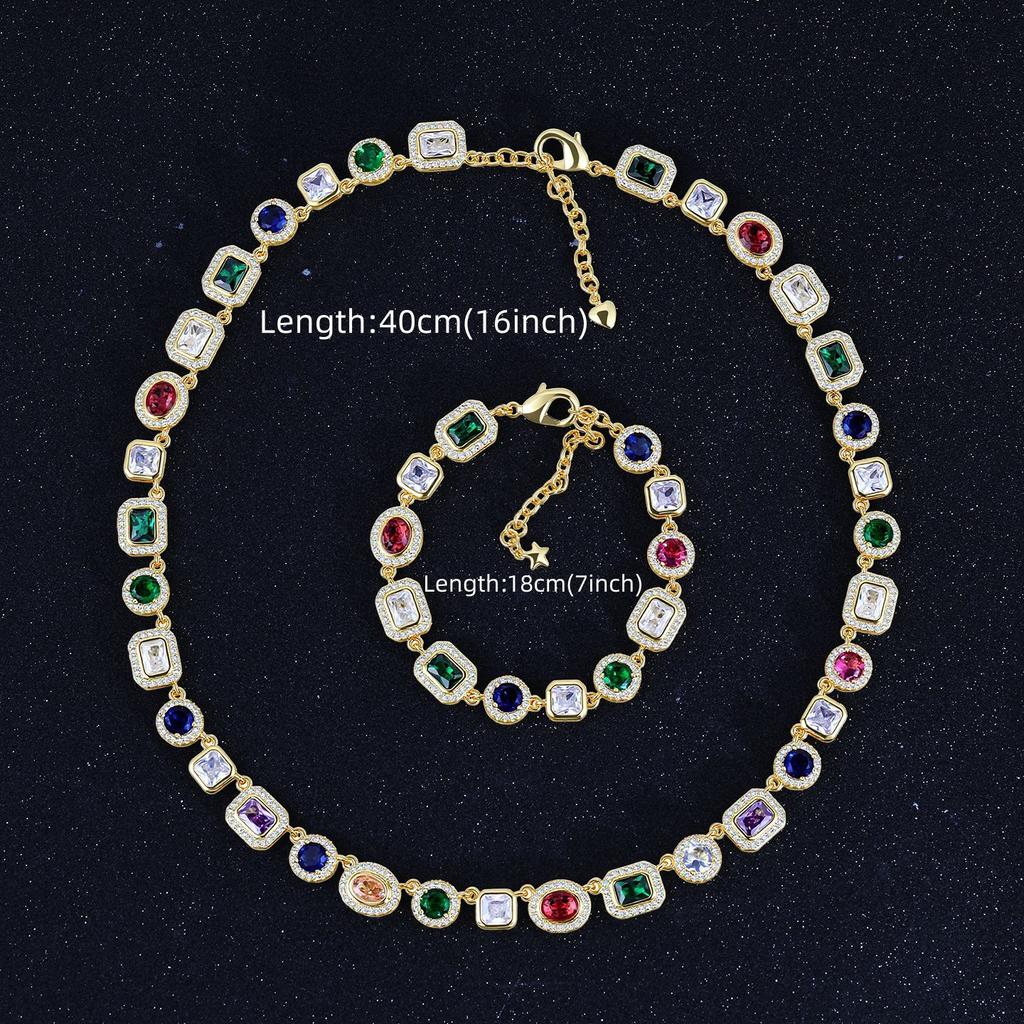 Hip Hop Men'S Cuban Chain Necklace Cool Domineering Color Peach Heart Rhinestone Neck Chain Collarbone Chain