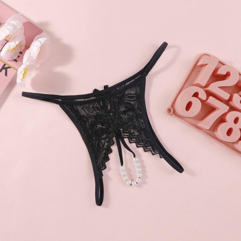 Hollow-out Mesh Lace Briefs Low-waist Women's Thong Sweet Lace Seamless Panties  Female