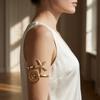 Exquisite Gold Color Starfish Shell Upper Arm Cuff Bracelet for Women Adjustable Open Armlet Bangle Beach Summer Jewelry Gift