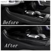 2pc Carbon Fiber Central Control Shift Gear Panel Strip Cover Cover Trim Accessories For Benz A Class W177 A200 A220  - 2024