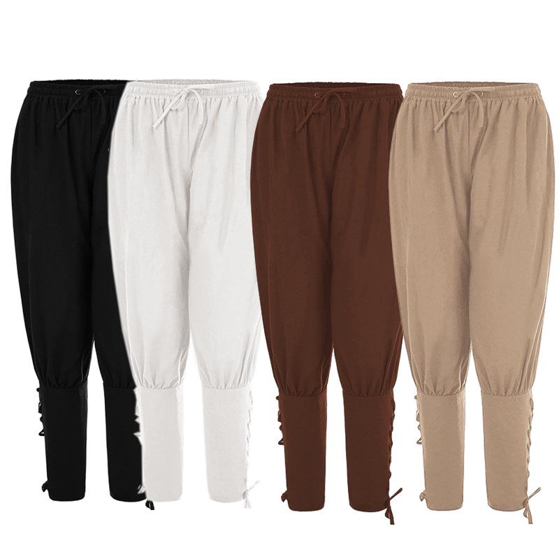 Men's Pirate Pants & Renaissance Ruffled Shirt Costume for Halloween