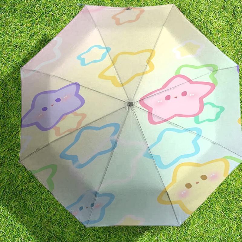 Pastel Starry Sky Umbrella: A Delightful, Auto-Opening Protection for Outdoor Adventures and Travel Essentials 144