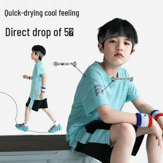 Panda Yuanyuan Spring 2025 Boys' Heavyweight Raglan Sleeve Cotton T-Shirt