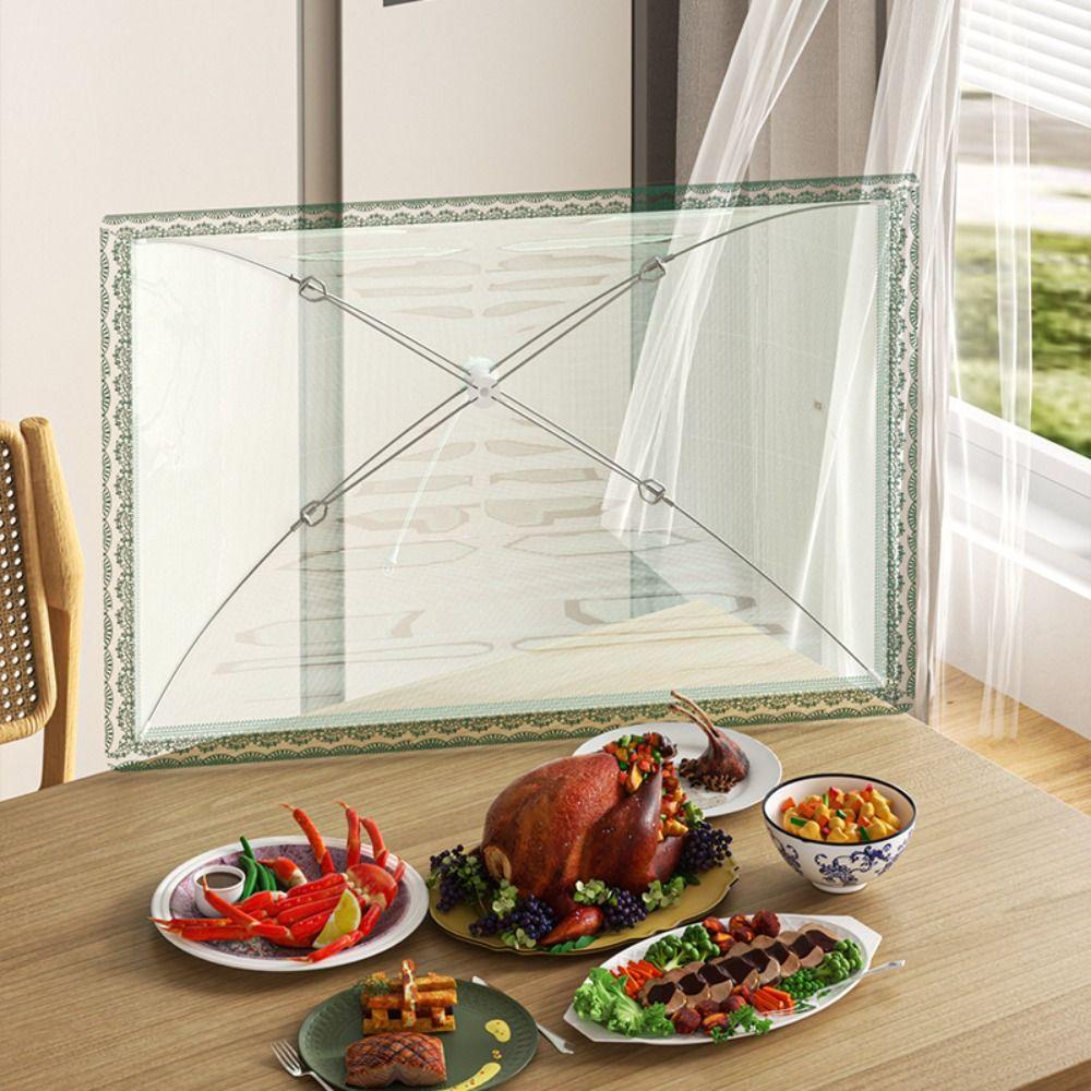 Umbrella Shape Food Net Foldable Dish Tent Food Lid Mesh Food Cover  Anti Mosquito