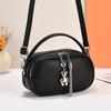 Chic Faux Leather Shoulder Bag for Ladies, Compact Crossbody Purse with Adjustable Strap & Back Zipper Pocket, Travel Essential