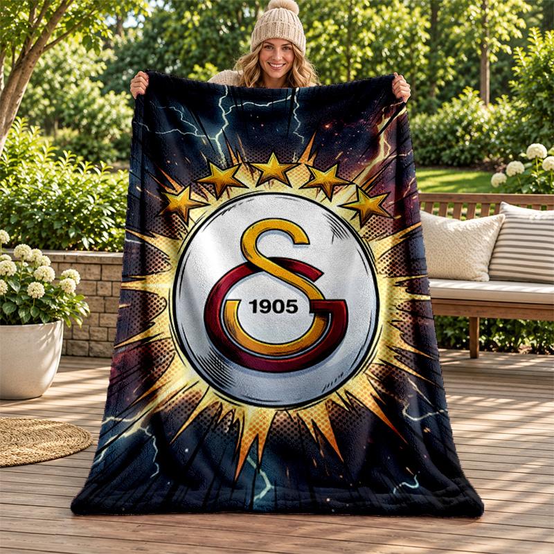 Galatasaray blanket Flannel Blanket Soft Cozy Plush Throw for Sofa Bed Lightweight Home Decoration Gifts for Christmas various holidays
