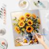 Frame Diy Painting By Numbers Sunflower Acrylic Paint By Numbers For Adults Picture Wall Art Canvas 40x50cm