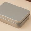 1Pc Silver Mini Rectangular Tin Box Miscellaneous Container Cosmetic Storage Box Small Iron Box