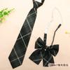 Jk Free Tie Necktie Set Bow Tie College Style Korean Version Professional Wear Jk047 Soot Plaid Tie Necktie