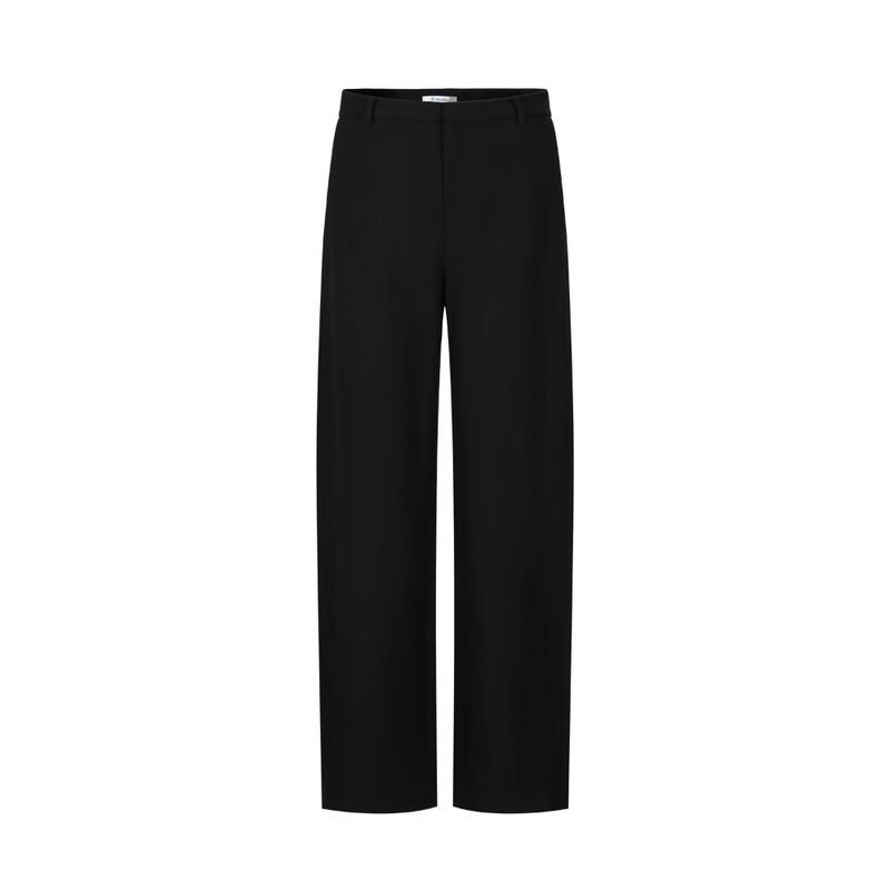 JiuZi An Na Kou Women's Drape Straight-Leg Commuter Pants