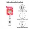 Swivel Badge Holder Lightweight Cute Badge Reel Retractable Id Badge Reel Acrylic For Valentine'S Day Gift Doctor Id Display