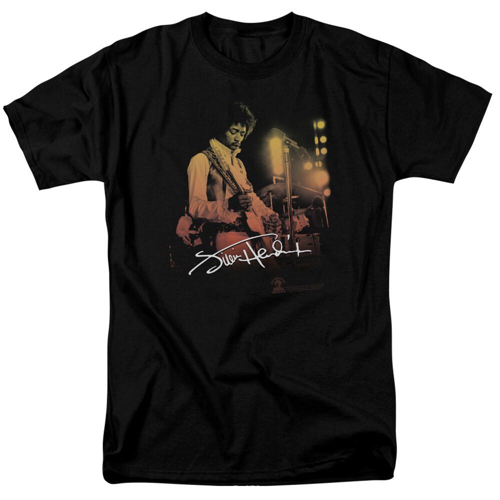 Jimi Hendrix Live On Stage T Shirt Licensed Rock N Roll Music Band Tee Black S
