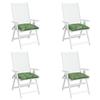 VidaXL Chair Cushions 4 Pcs with Leaf Pattern 50x50x7 Cm Fabric 361556