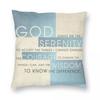 Serenity Prayer Wisdom Pillowcase Polyester Linen Velvet Creative Zip Decor Throw Pillow Case Home Cushion Cover
