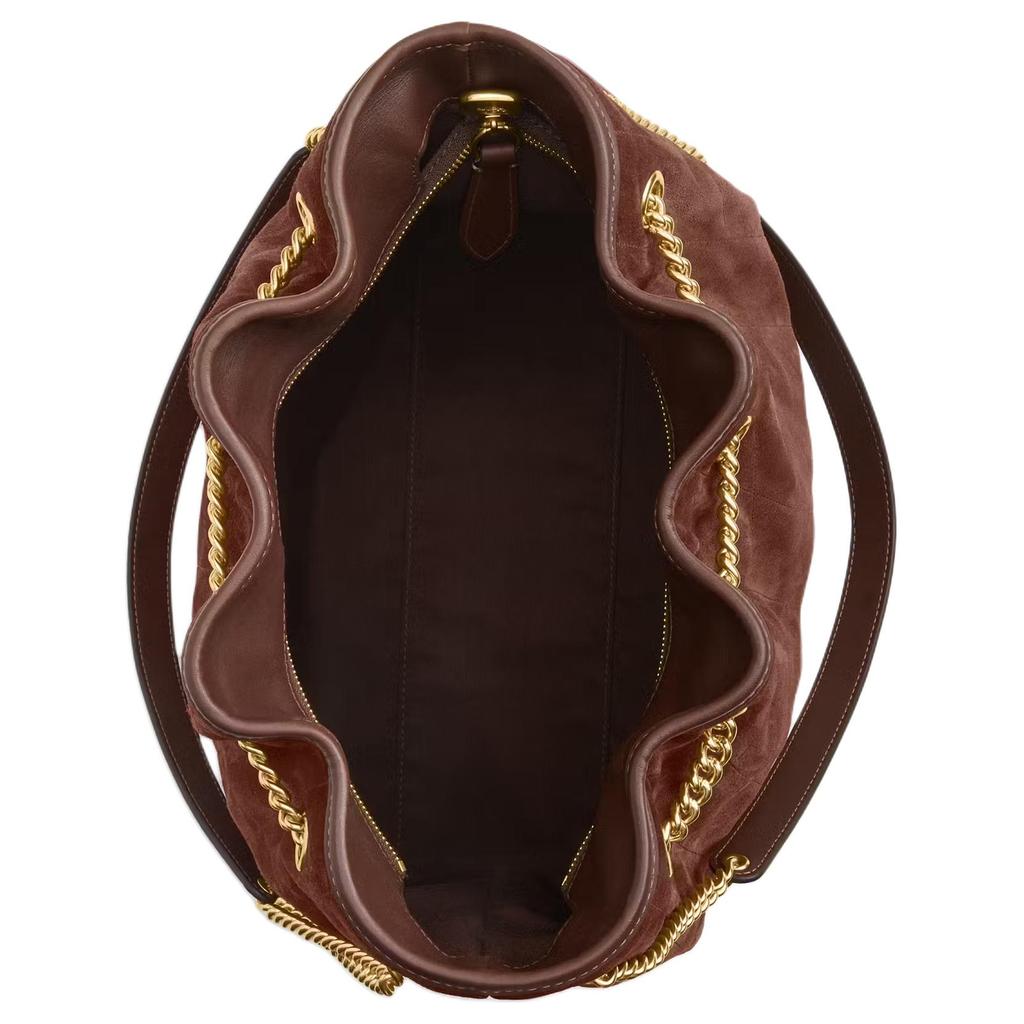 Coach Evelyn 36 Logo Classic Leather Shoulder Bag Large Women bags Brown CCZ83-IMYEF