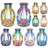 New 2025 Diamond Painting Vase Diamond Rhinestones Table Desktop Ornaments Wooden Vase Home Decorations New Arrivals