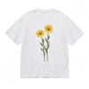 Women's Comfortable Breathable Classic T-Shirt Mens Womens Tees Top Minimalist Yellow Floral Tee