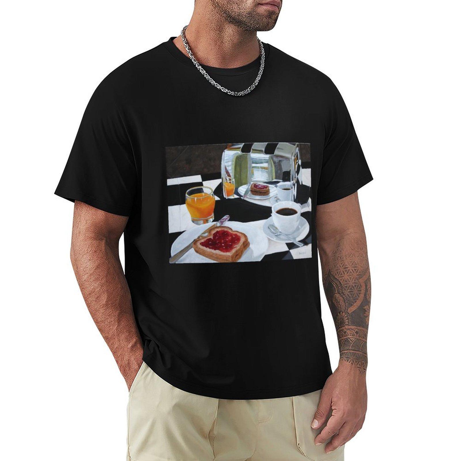 

Breakfast Reflections TShirt valentines boutique clothes summer shirt summer 2025 boys animal print mens clothes 4XL