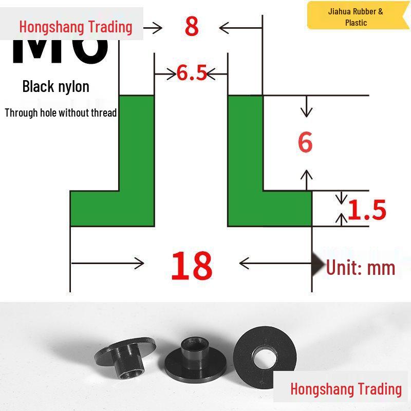 Step T-Shaped Nylon Insulating Bushing Washer, M3-M35 Thread Protection Spacer