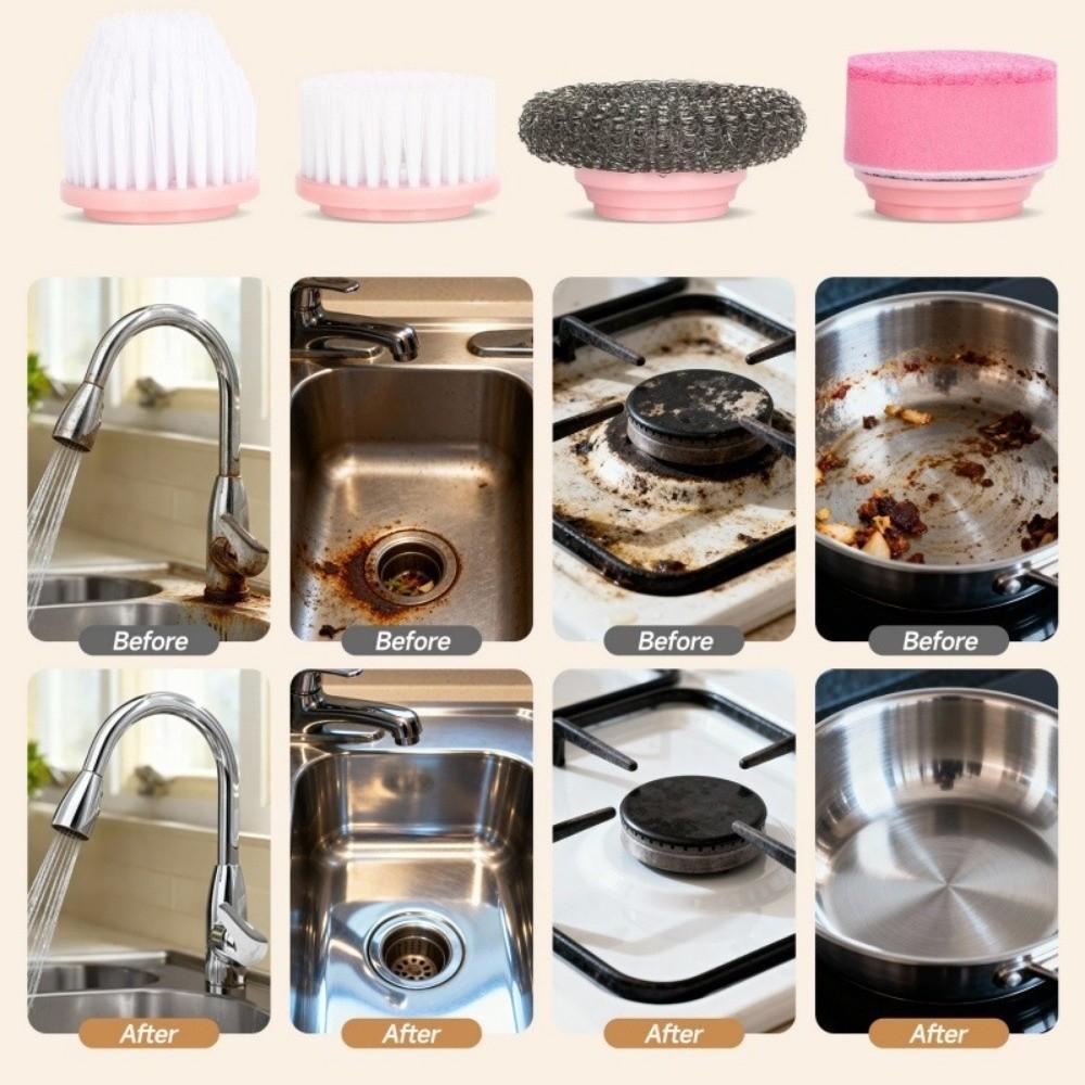 Wireless Electric Spin Scrubber Rechargeable Scrubber Rust Removing Washer Dishwashing