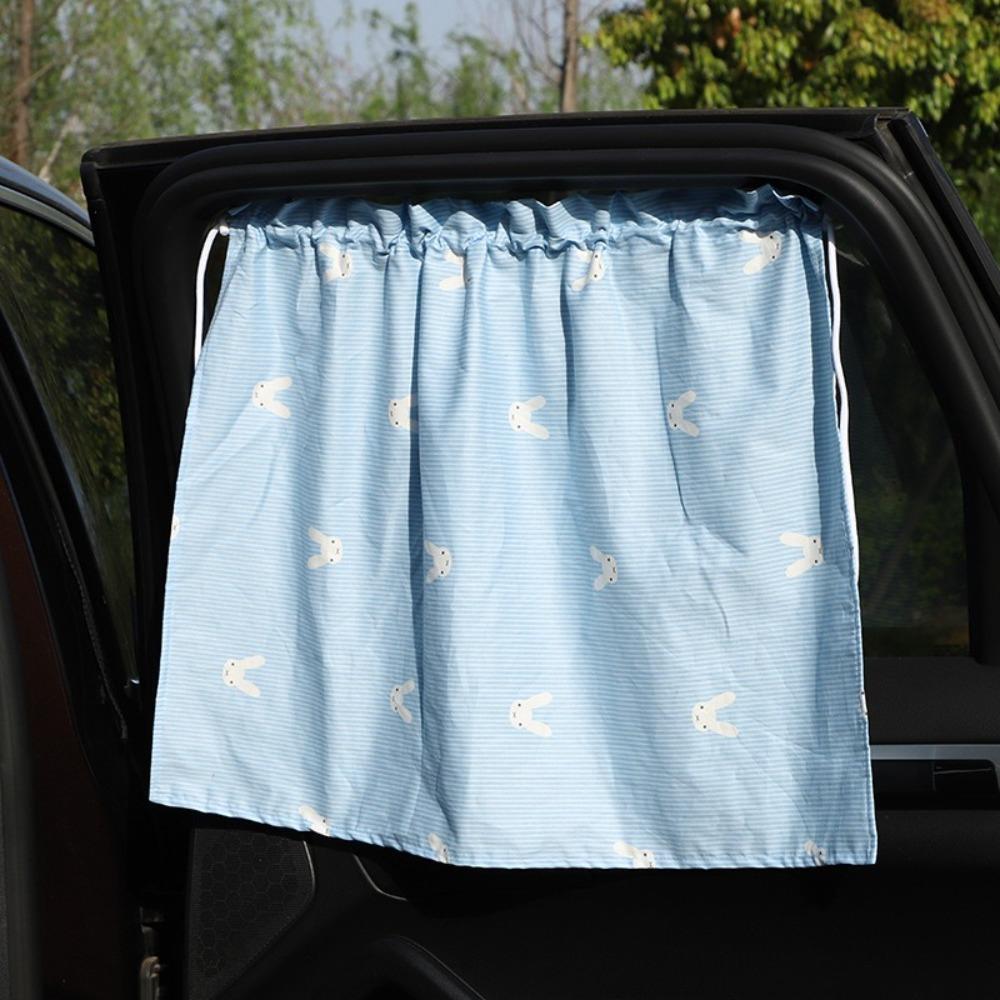 Suction Cup Sunshade Curtain UV Protection Car Window Cover Universal Car Curtains  for Summer