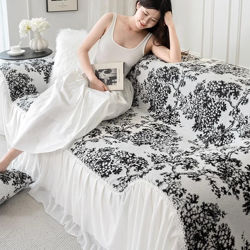 Chenille Sofa Handtuch Neues Französisches Sofa Überwurf Tuch Vier Jahreszeiten Universell High-End Retro Sofa Überwurf Decke