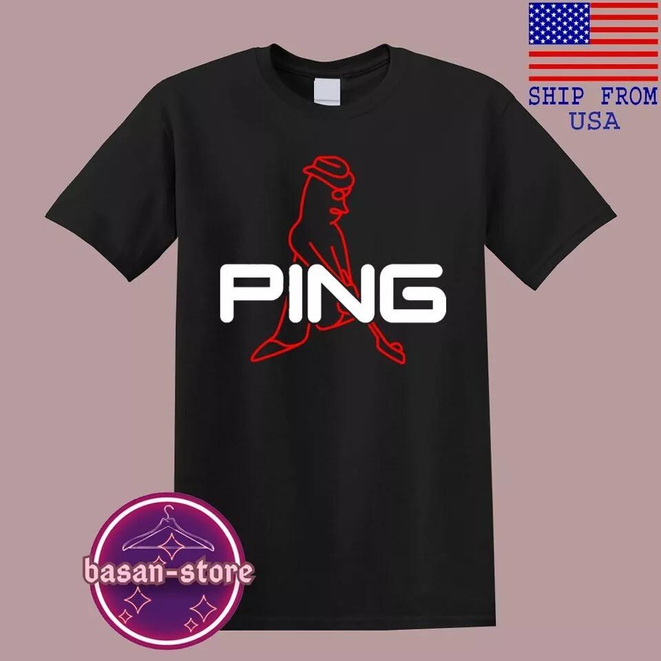 

PING Golf Men#039;s Black TShirt Size S5XL Unisex T-Shirt L