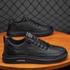Summer Men's Shoes New Breathable Waterproof Black Lace-Up Flat Sneakers Non-slip Classic Men Soft Leather Shoes Casual Loafers