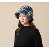 British Plaid Crimped Bucket Hat Women's Autumn and Winter Versatile Hat Women's Small Edge Basin Hat