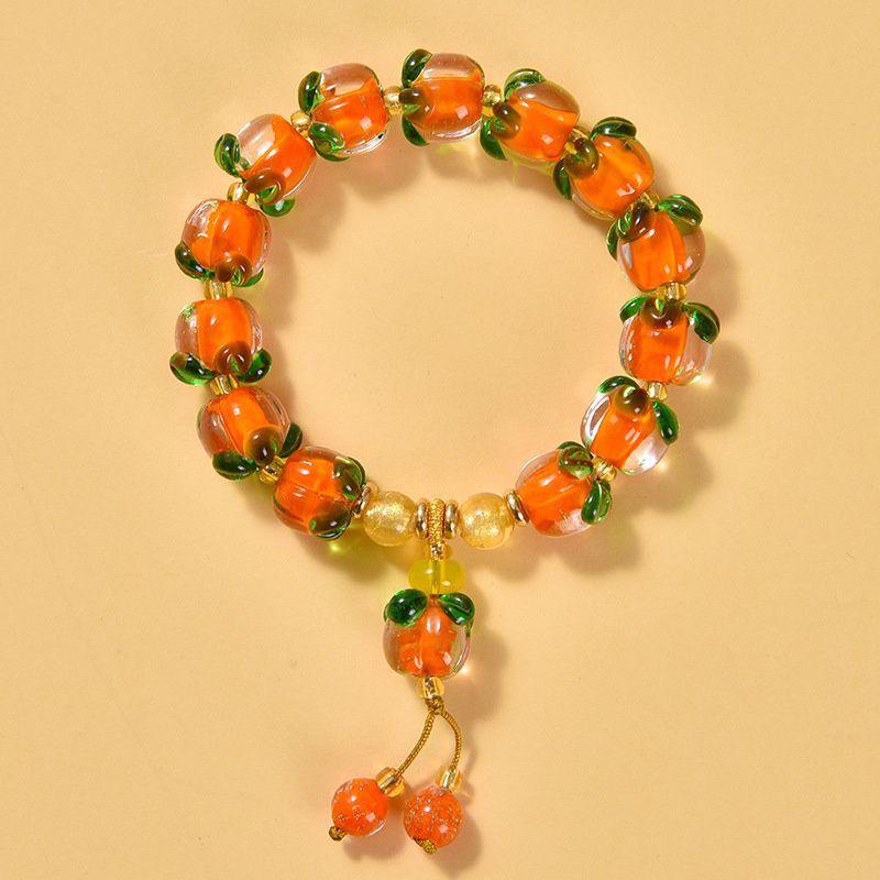 Auspicious Persimmon Ruyi Tassel Bracelet - Cultural Ornament