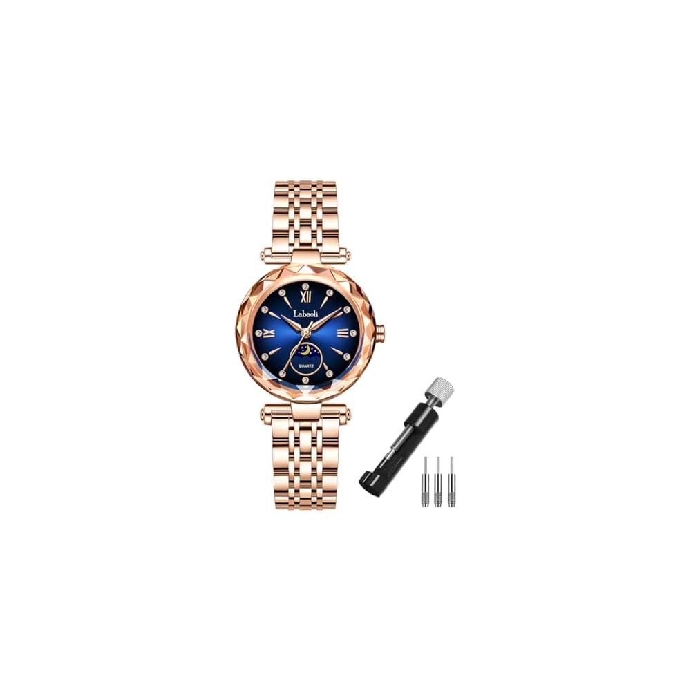 Rose Gold Women s Watch Crystal Waterproof Stainless Steel Business Style Elegant Gift for Her