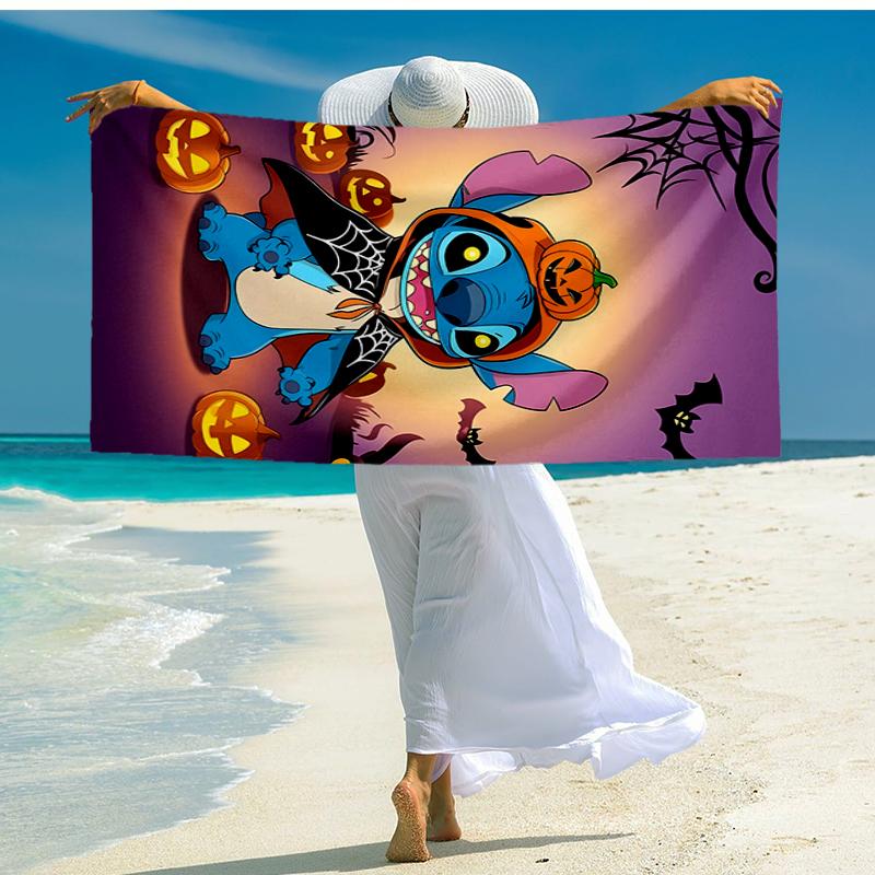 Ultra-Soft Beach Towel with Stitch Theme,Ideal for Pool - Camping, Diving - Perfect Travel Essential, Vibrant Beach Towel.