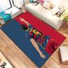 "Soccer Player with Number 9" Patterned carpet, non slip mat suitable for living room and bedroom sofas
