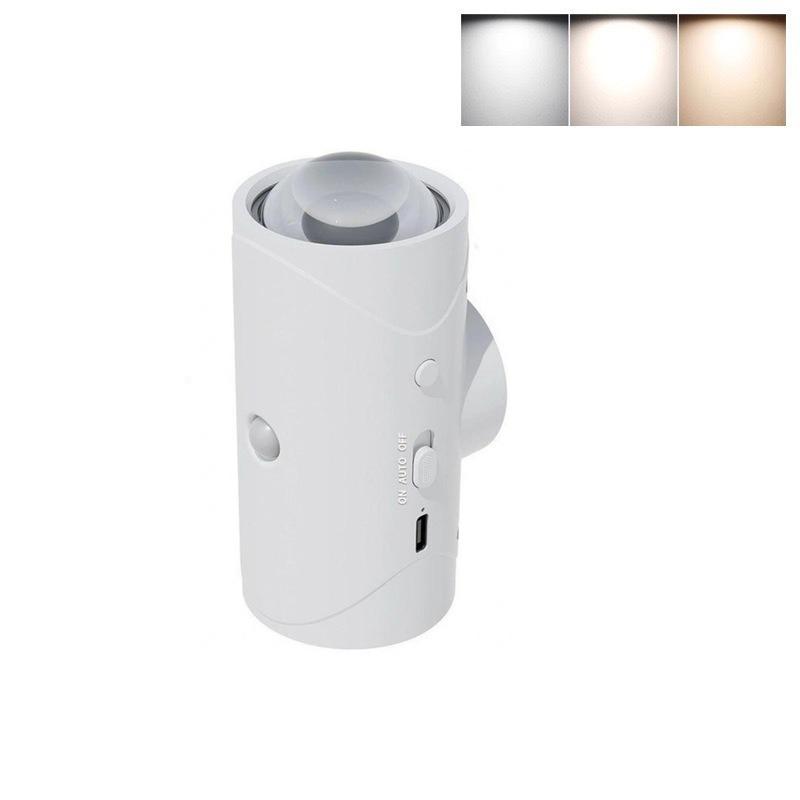 RGB Gradient LED Night Light with Motion Sensor Wall Lamp Rechargeable Ambient Dimmable Indoor Lights Magnetic Step Lighting