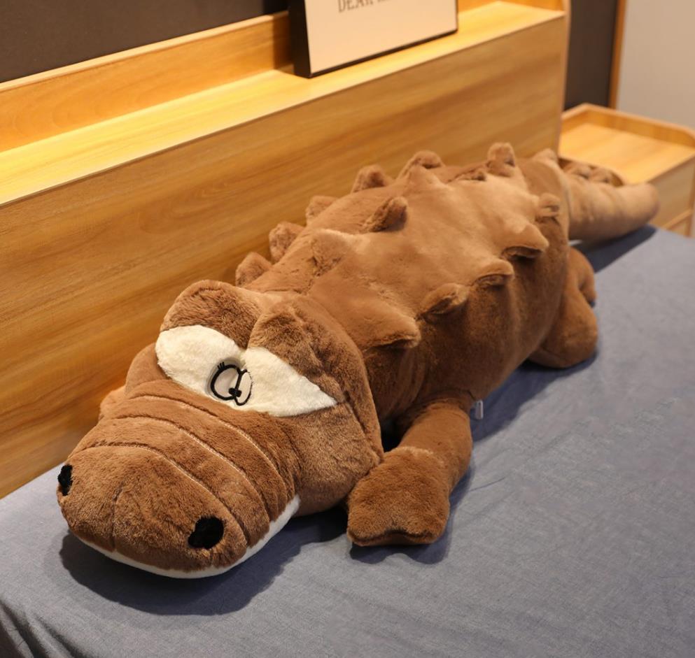 150cm Groot Formaat Liggende Krokodil Pluche Kussen Mat Pluche Krokodil Zacht Knuffeldier Speelgoed Cartoon Pluche Poppen Kinderen Meisje Cadeau 100CM
