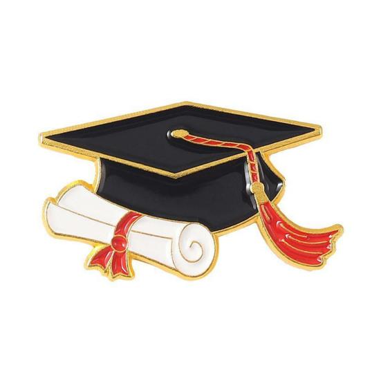 Graduation Brooch Bachelor Hat Shape Graduation Photos Pin Finishing Touch Suit Lapel Badge Graduation Season Accessory