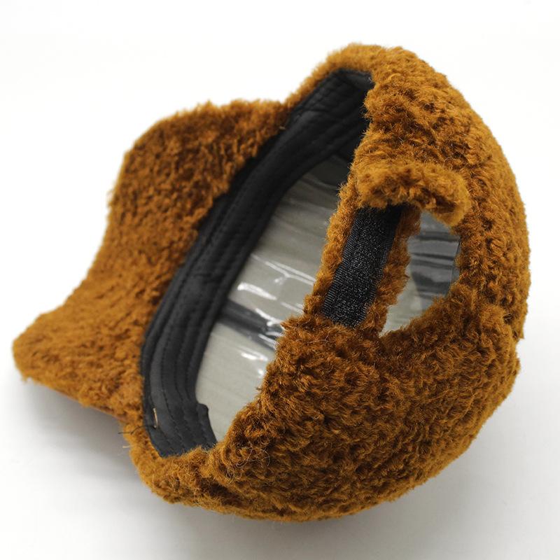 Hat Female Warm Lamb Fur Baseball Cap Cute Plush Solid Color Versatile Student Cap