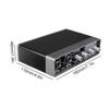 Portable Audio Interface USB Sound Card Mic Preamplifier Computers Recording Tuning Digital Mixing