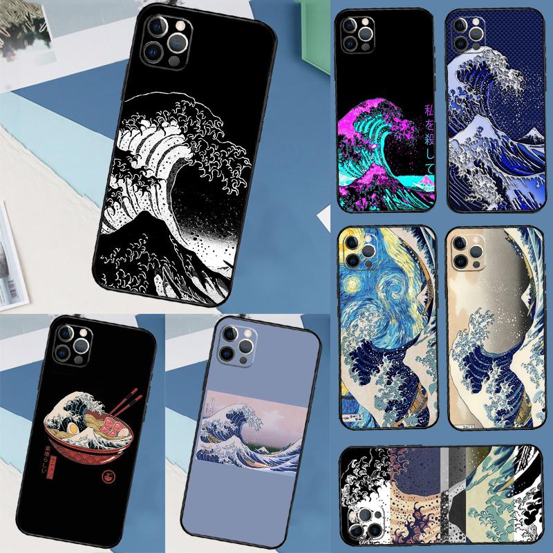 Great Kanagawa Wave Case For iPhone 17 Air 15 14 13 12 11 16 Pro Max 13 mini XR 15 16 Plus 16e Back Cover Shell